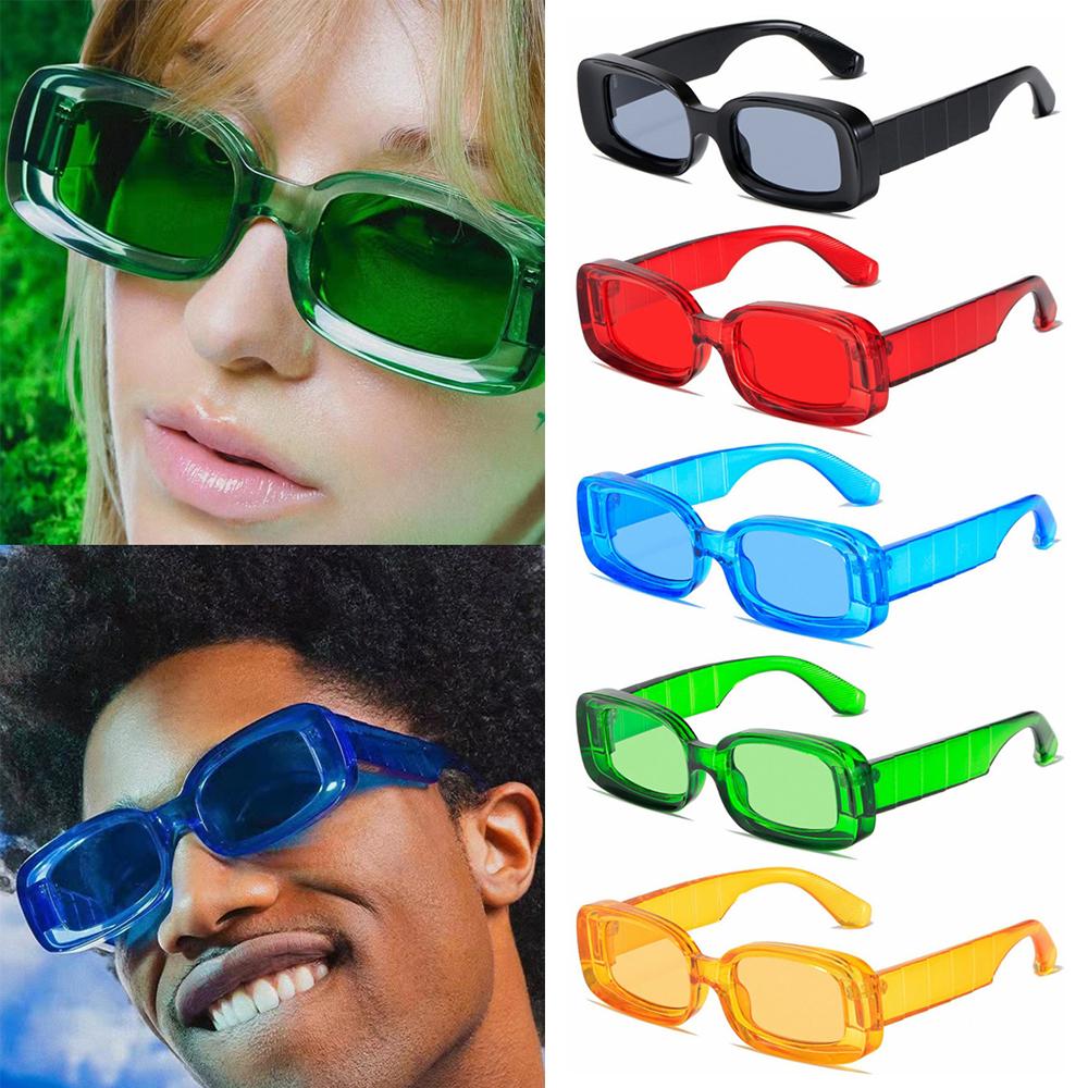 Винтажные прозрачные голубые квадратные солнцезащитные очки маленькие прямоугольные солнцезащитные очки очки солнцезащитные очки