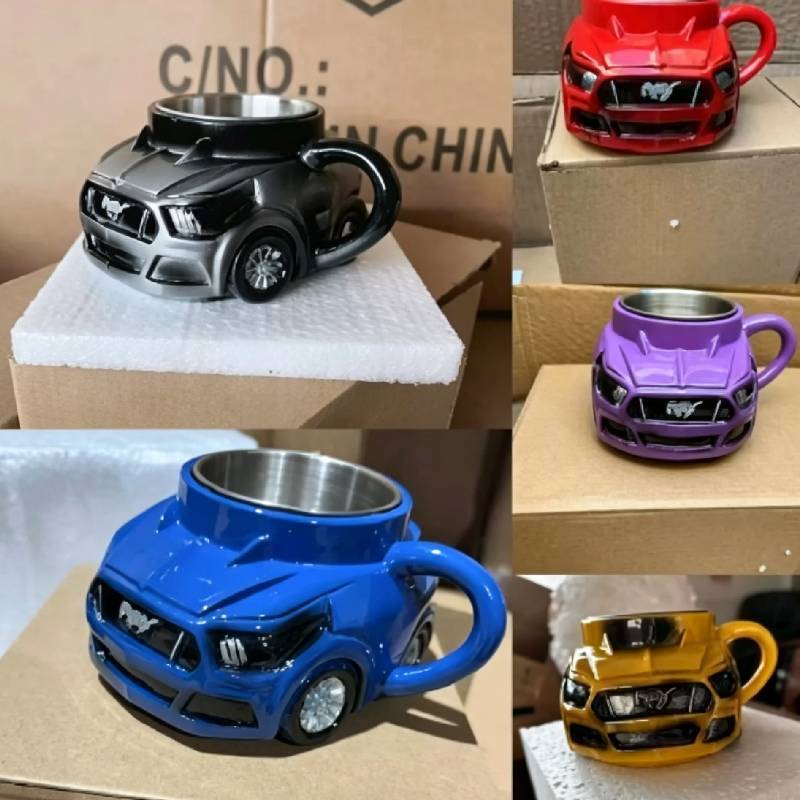 Wild Horse Resin Coffee Cup With Stainless Steel Interior For Home Tea Table And Gift Use