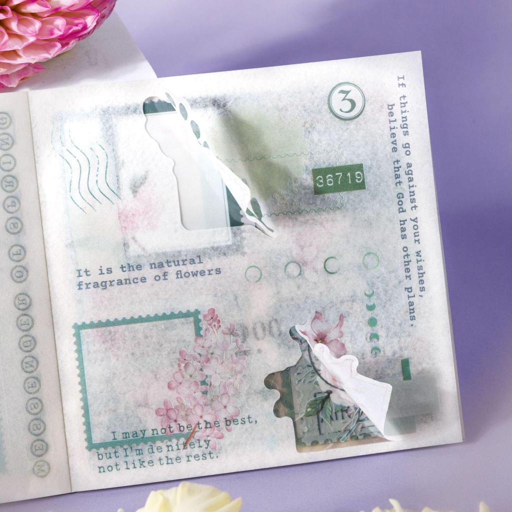 40 шт./компл. четырехсезонный тематический двойной материал, вырезанный цветочный бордюр, наклейка, книга, сделай сам, мусорный журнал, принадлежности для скрапбукинга, принадлежности для ведения журналов