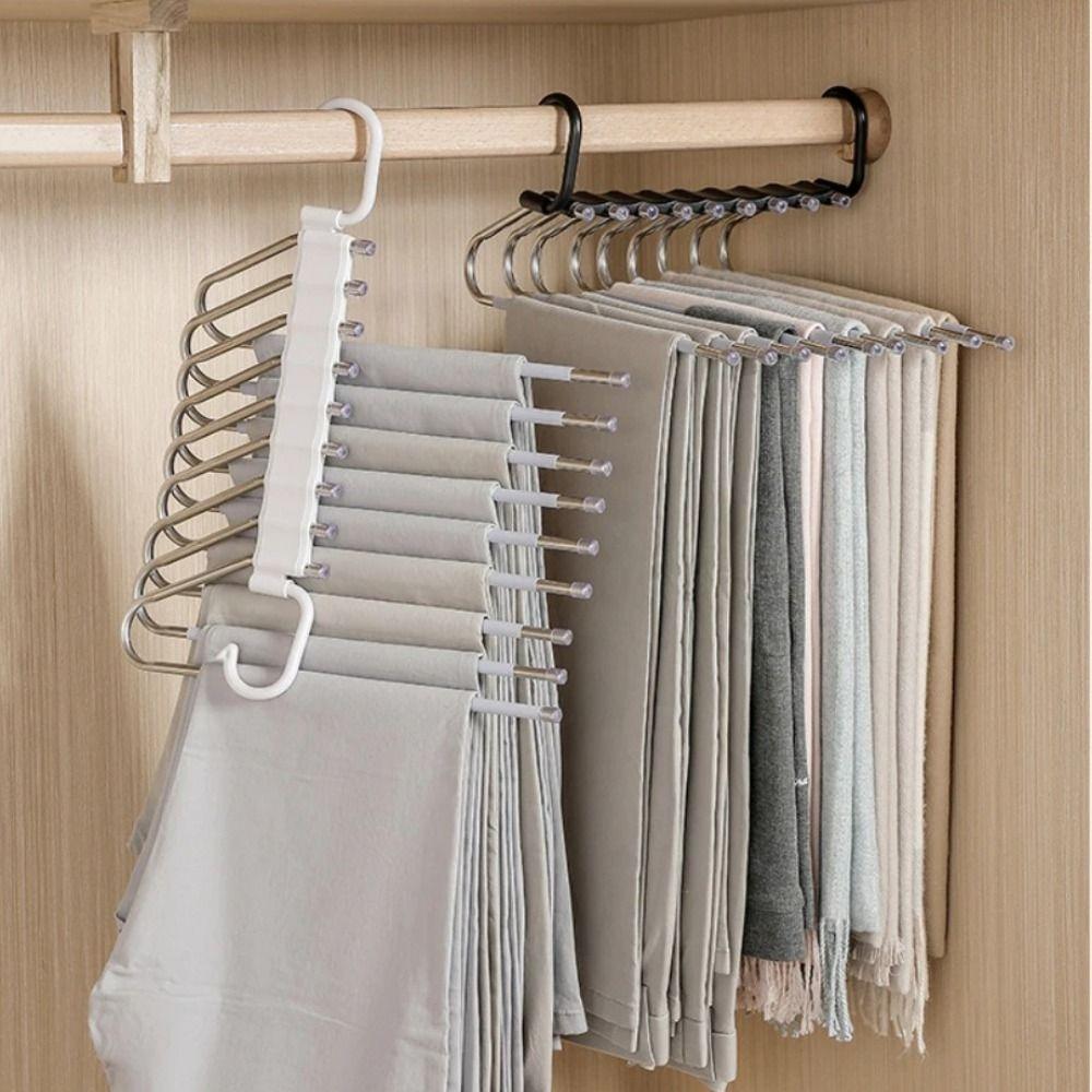 Stainless Steel Pants Hanger Closet Trouser Racks for Pants Jeans Leggings Trousers Skirts