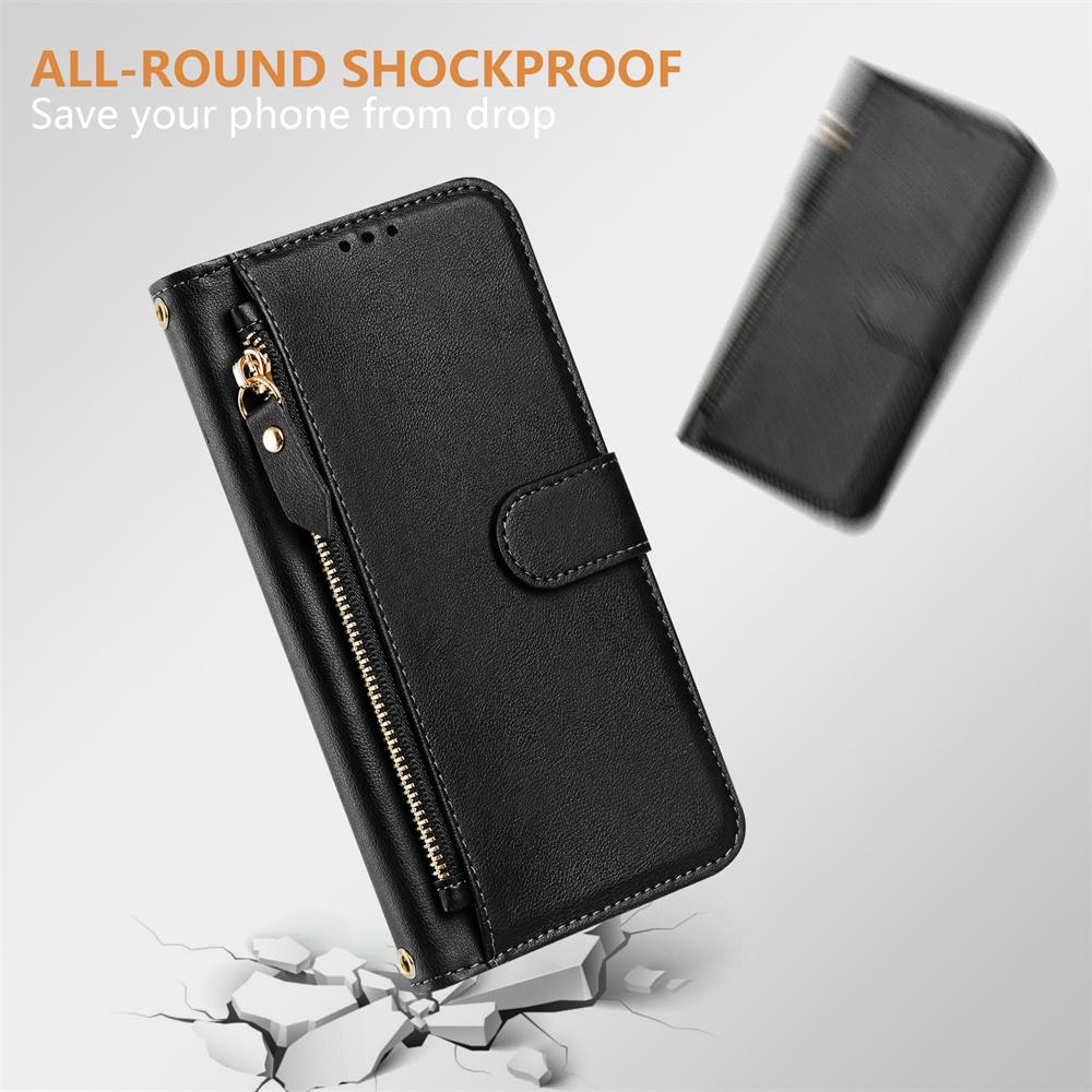Роскошный кожаный чехол-кошелек для телефона Motorola Moto G86 G56 G06 G75 G55 G35 G15 G05, чехол-книжка