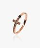 Helene Jewelry 14K 18K Halo Cross Cubic Miss Ring Gold Ring