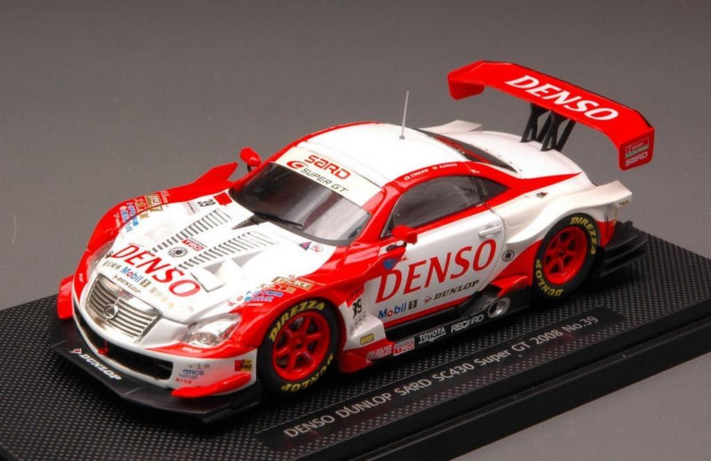 Ebro Scale DENSO Dunlop SARD SC430 Super GT500 2008 Finished Model 1/43 #38 White/Red