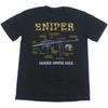 Военная СНАЙПЕР Снайперская винтовка, Импортная ФУТБОЛКА, Футболка с коротким рукавом, Круглый вырез, Чистый хлопок