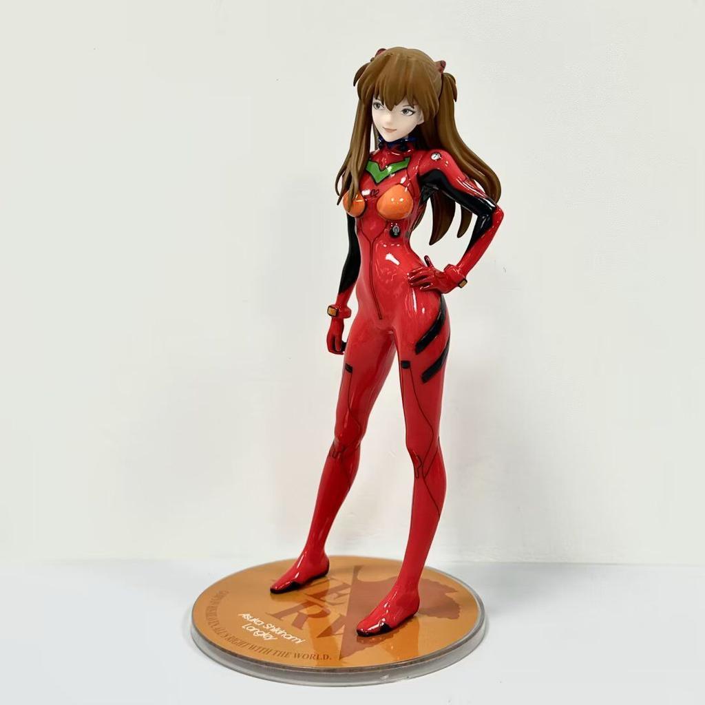 22 см Аниме Аска Лэнгли Сорью Фигурка Shin Seiki Evangelion Сорюу Kaiyodo Стоящая, руки в боки, Фигурка Действия, Кукла, Игрушки