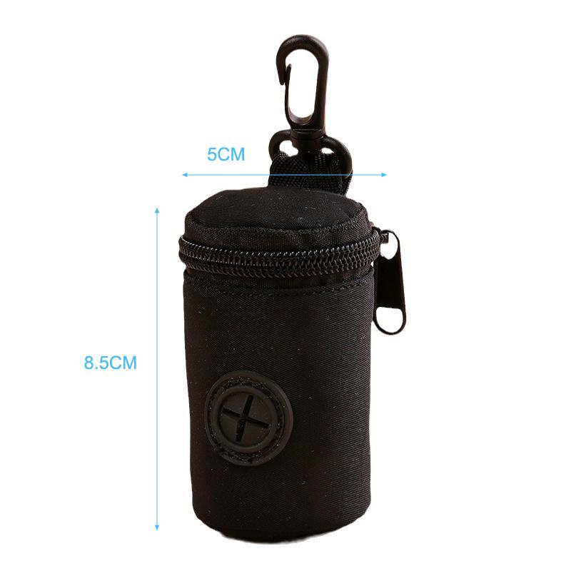 Hangable Dog Poop Bag Dispenser Zipper Dogs Walking Accessory Waste Bag Holder Portable Garbage Bags Organizer Pet Supplies