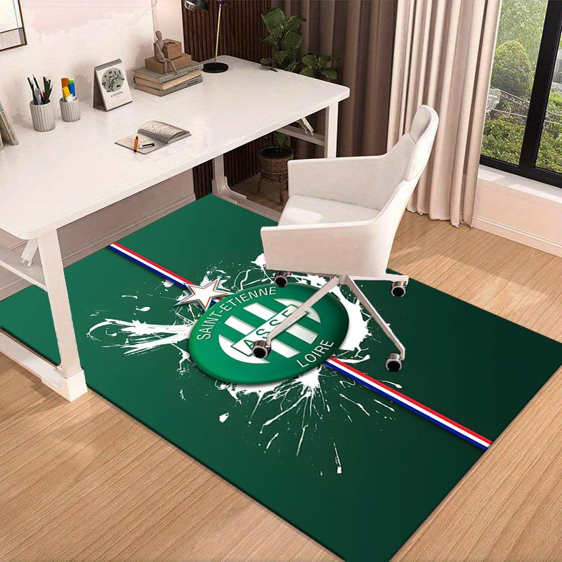 1PC Green Saint-Etienne Football Rug Game Carpet, Floor Mat for Bedroom Living Room Entryway Rug, Home Decor Idea Gift for Christmas birthday