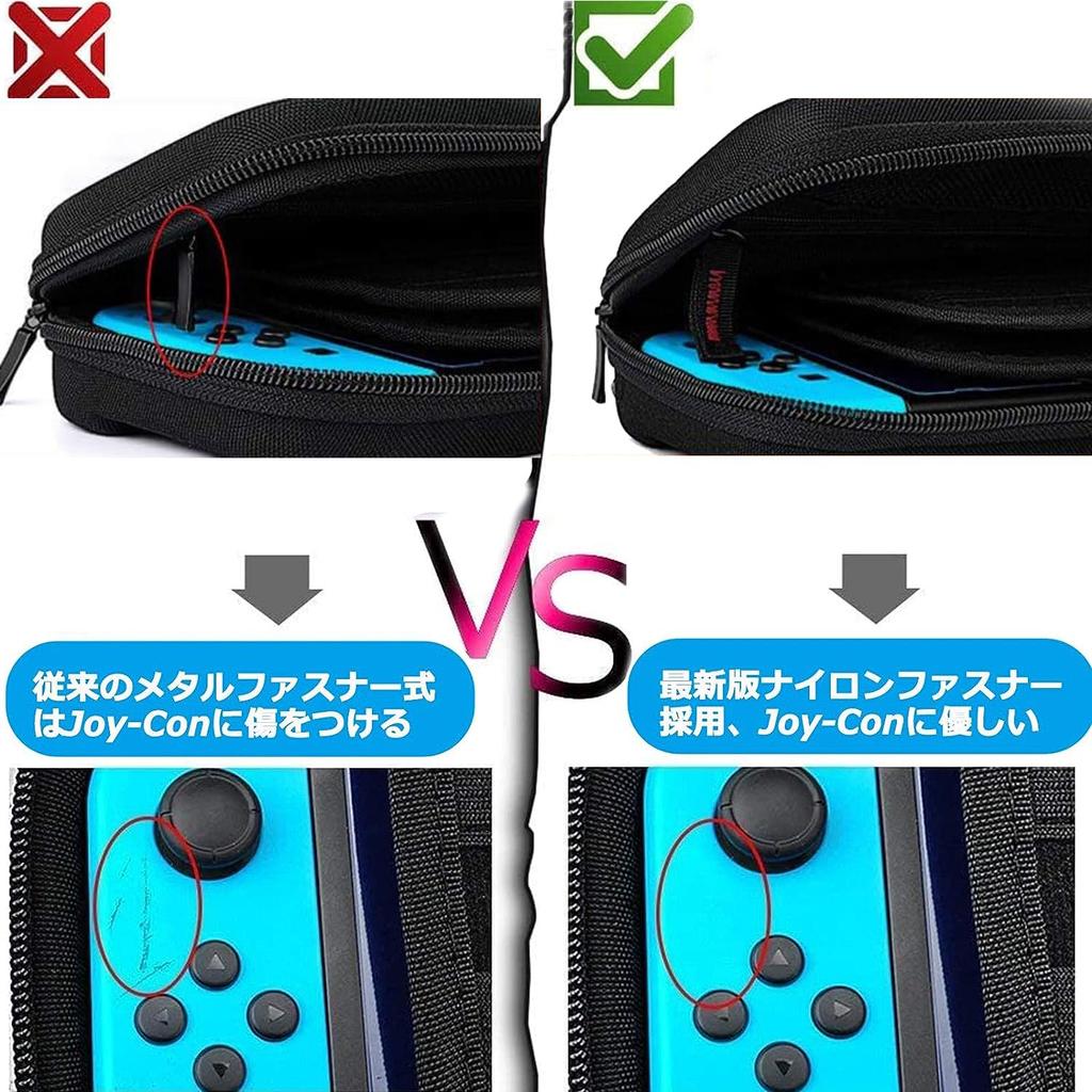 С органическим EL-чехлом для переключателей Chayoo Switch Case, чехол для переноски, жесткий чехол, полный защитный чехол, большая емкость, 20 игровых карт, пыленепроницаемый, устойчивый к пятнам