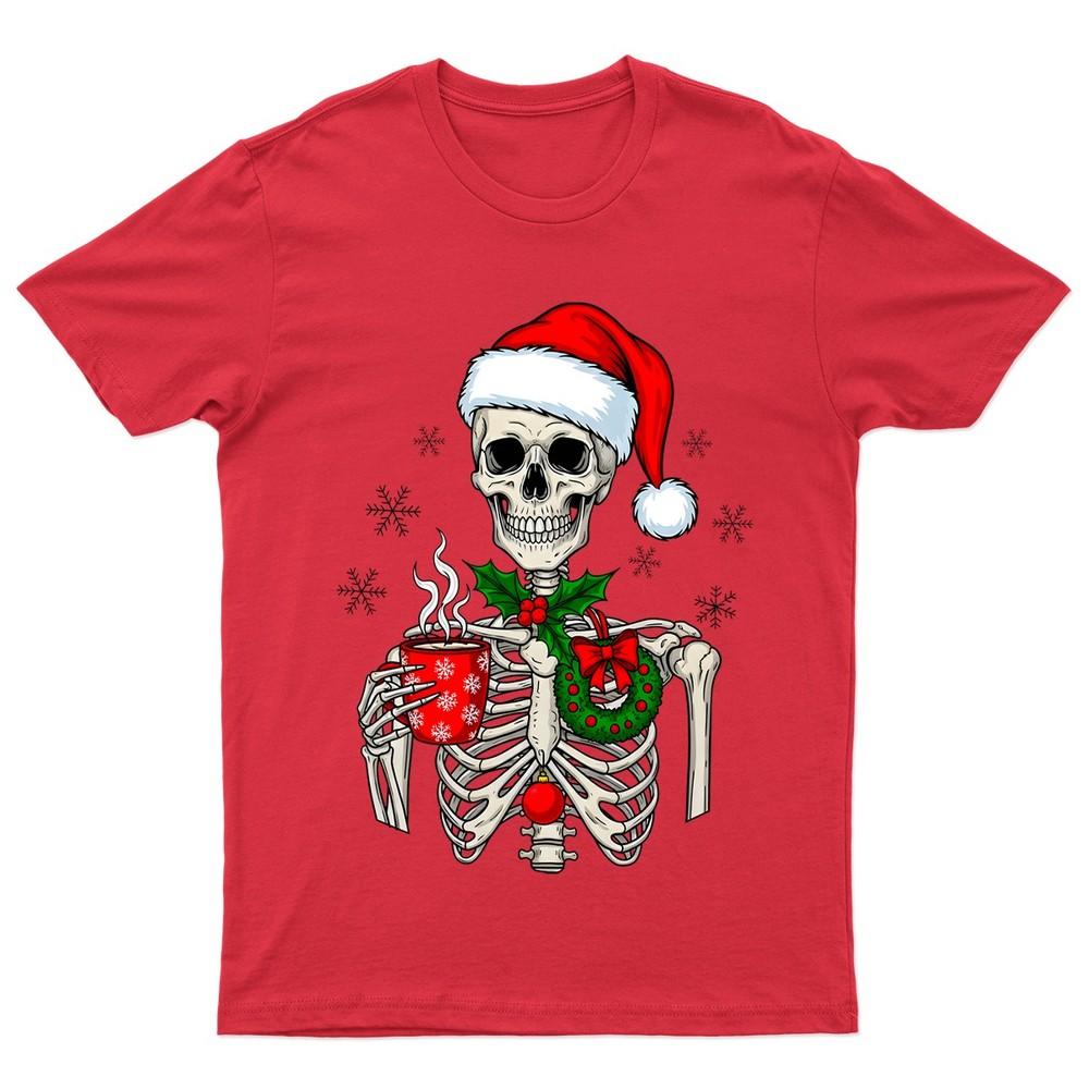 Skeleton Christmas Holiday TShirt Unisex Gift Retro Funny Womens Unisex T-Shirt
