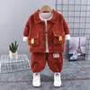 Boys Spring And Autumn Style Stylish Baby Children's Sweatshirt 3-piece Set