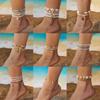 Multilayer Starfish Imitation Pearl Anklet For Women Conch Turtle Polymer Clay Beads Bracelet On The Leg Lucky Evil Eye Anklets