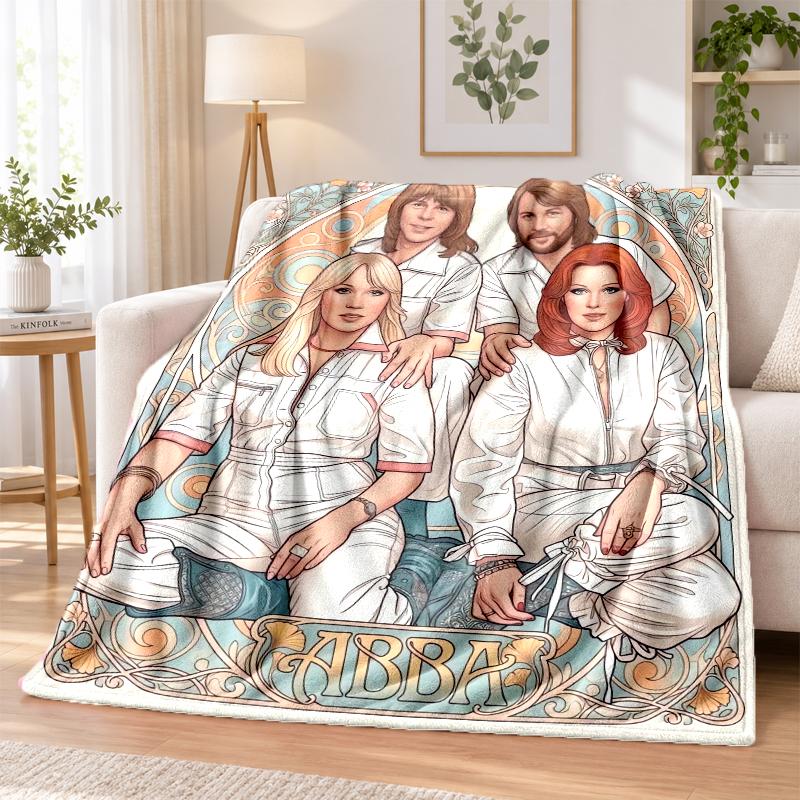 Мягкий теплый уютный фланелевый плед ABBA для дивана, кровати, дома, спальни