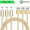 Micro USB Cable - Nylon - 1M - Gold - Android Compatible - Micro USB Connector