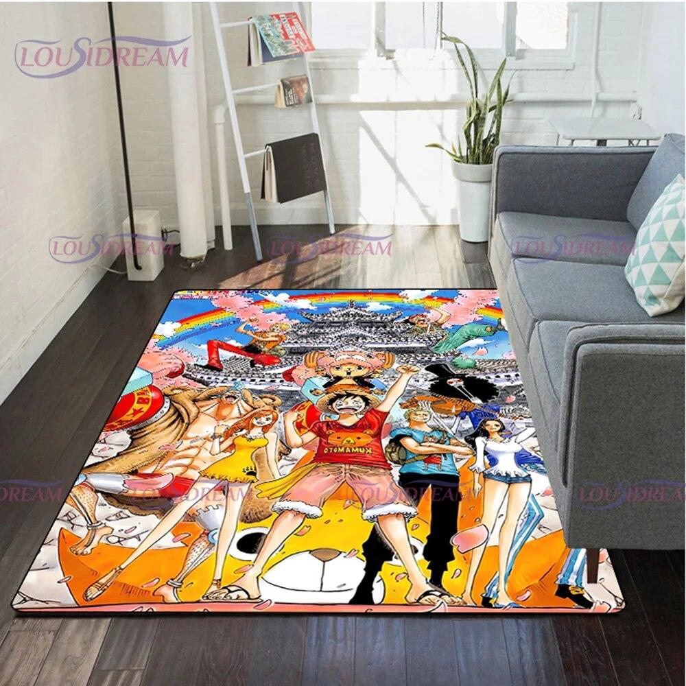 Японский ковер в стиле поп-аниме для гостиной, мягкие напольные коврики с героями мультфильмов, ковер для ванной, домашний декор для спальни, подарок для фанатов