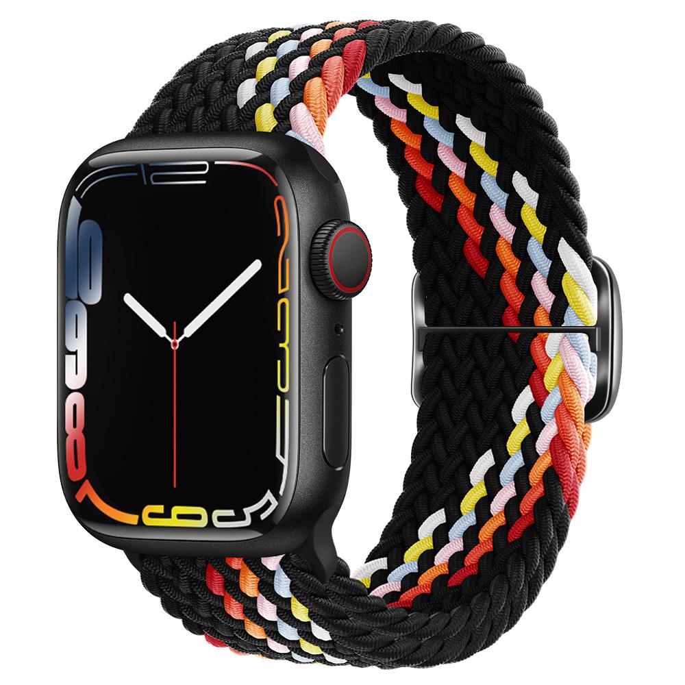 Нейлоновый ремешок для Apple Watch band 44 мм 45 мм 49 мм 42 мм 40 мм 41 мм 44 мм Эластичный плетеный браслет Solo correa Series 9 8 7 6 5 4 SE Ultra