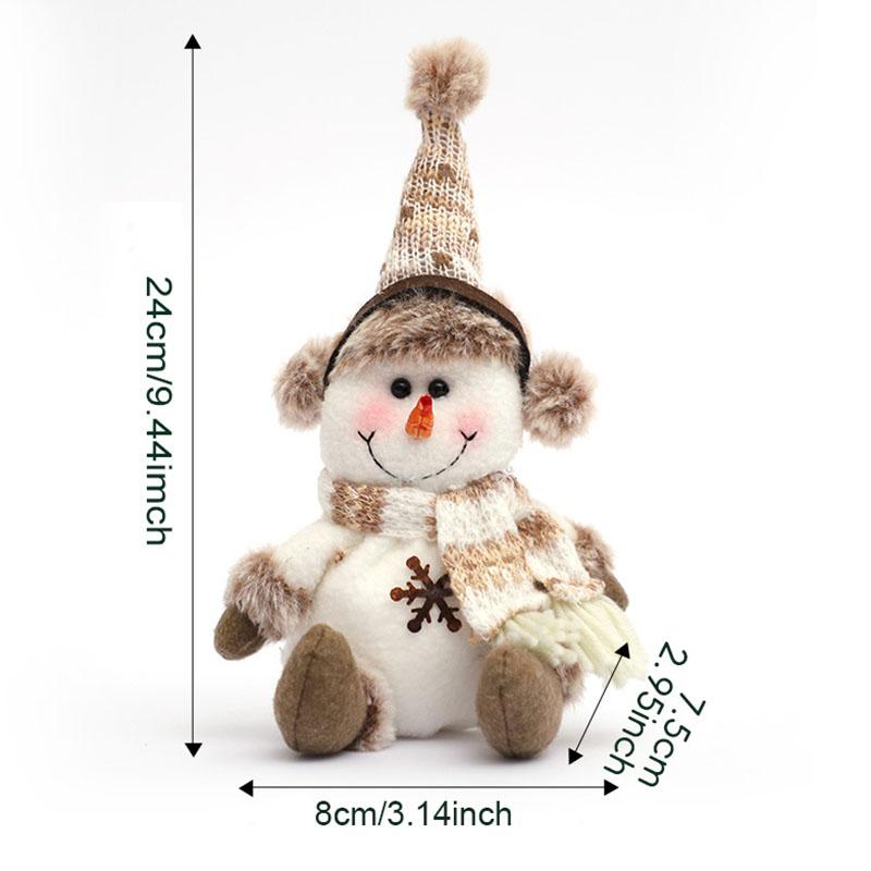 Рождественская кукла-подвеска «Снеговик», рождественская вязаная кукла «Лось», декор для рождественской елки в виде оконной сцены, рождественские украшения