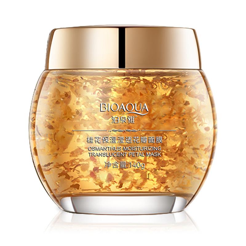 Bioaqua Несмываемая ночная маска-крем с лепестками османтуса, эссенция, увлажняющий ночной крем, антивозрастной, против морщин, питательная маска для лица