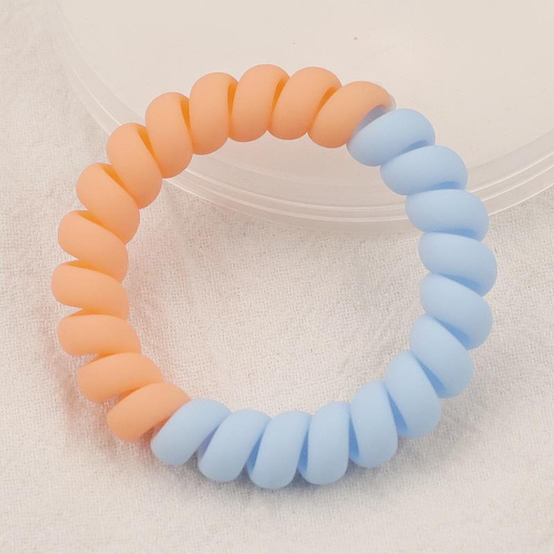 Матовое цветное кольцо для волос в виде телефонной линии - большой браслет и повязка на голову для умывания лица и завязывания хвостиков