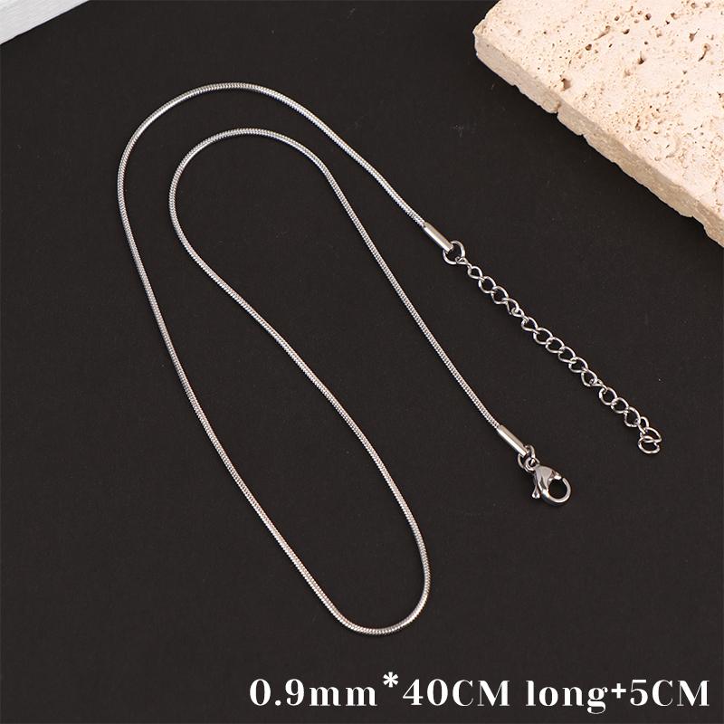 Женские длинные ожерелья из нержавеющей стали в виде змеиной цепи и витого каната, золотого и серебристого цвета, с застежкой-лобстером