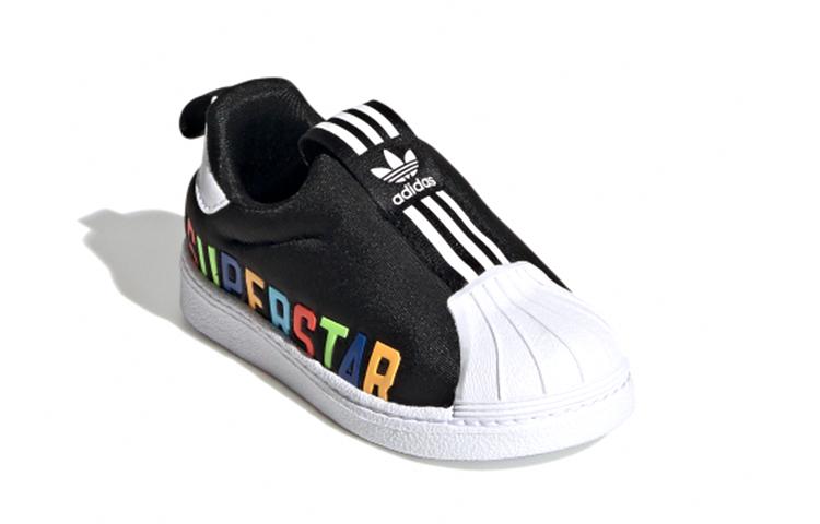 Adidas Originals Superstar 360 X Abrasion Resistant Low top Toddler Shoes Black White Infant And Toddler FV7232