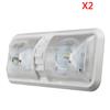 2 шт. Светодиодный светильник Rv Smd2835 12 В Потолочный для кемпера, прицепа, морской Двойной купольный свет