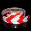 5cm*50m High Visibility Reflective Tapes Arrow White-Red Yellow-Black Waterproof Adhesive Strips Conspicuity Safety Car Stickers