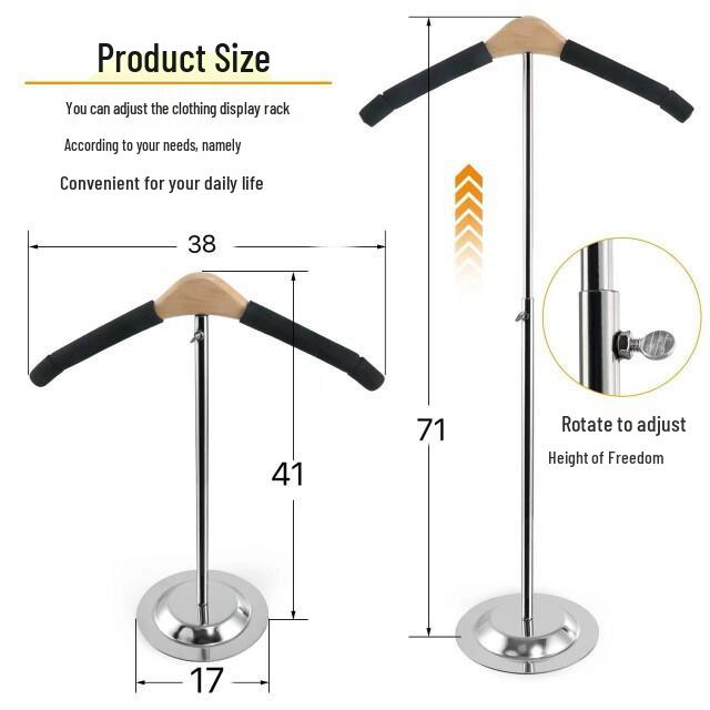 Adult & Child T-Shape Non-Slip Mannequin Clothing Display Rack