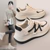 G2602 New  Spring/Summer Women's Breathable Shoes Casual Shoes Thick Sole Increased Leather Surface Colorblock Sneakers Street Shooting Tide