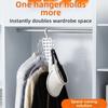 V Shaped Wall Mounted Rack Rotatable Hanger Organizer New Storage Rack  for Wardrobe Dorm Room