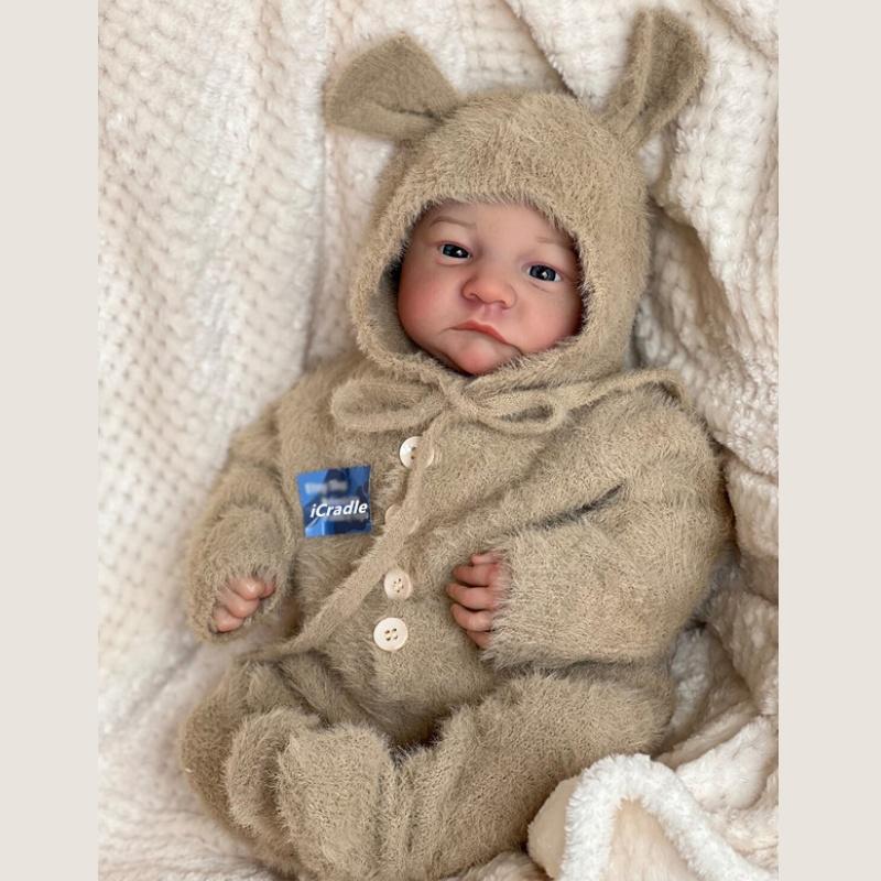 19-дюймовая кукла реборн Levi Twins, мягкая ткань, тело с открытыми или закрытыми глазами, кукла для новорожденного, 3D-окрашенная кожа, видимые вены, фигурка, кукла, игрушки для детей