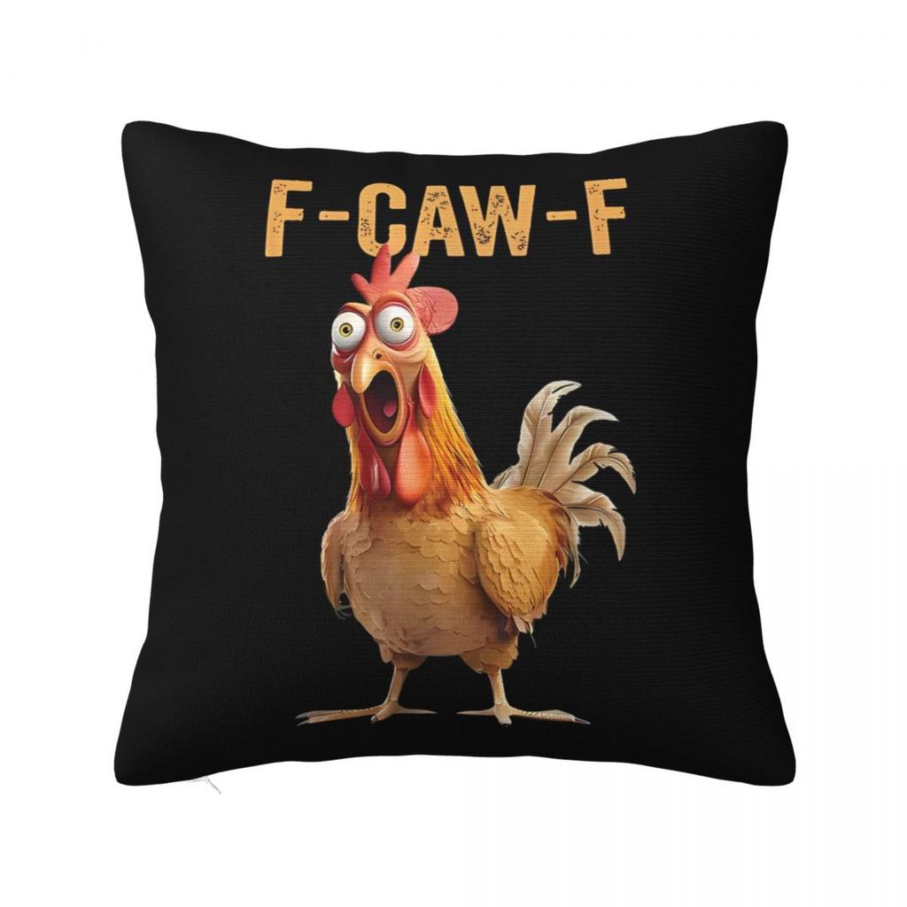 FCAWF Chicken Funny Crazy Screaming Coffee Pillow Case Cushion Cover Soft Pillow Cover Retro Trendy Pillowcases For Room Chair