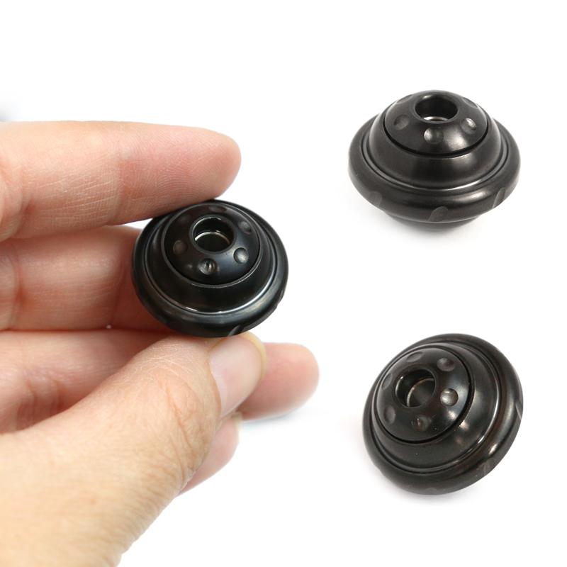 Черный НЛО Форма Нож Капля Кончик Пальца Гироскоп Подвеска Взрослый Игрушка-Антистресс Паракорд Веревка Игрушка-Снятие Стресса Edc Нержавеющая Сталь Аксессуар