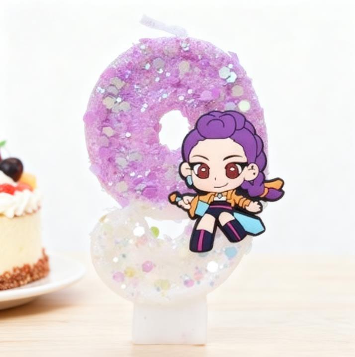 Kpop Devil Hunter Theme Candle 3D Number 5201314 Birthday Cake Decoration Baby Shower Anime Party Supplies