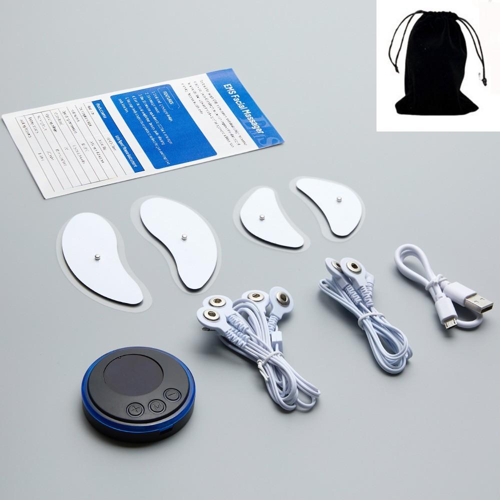 Трансграничное устройство для массажа лица EMS, низкочастотное микротоковое косметическое устройство, V-образный серповидный подтягивающий стимулятор мышц лица