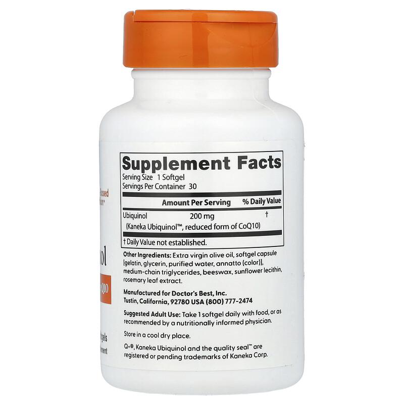 Ubiquinol, 200 mg, 30 Softgels