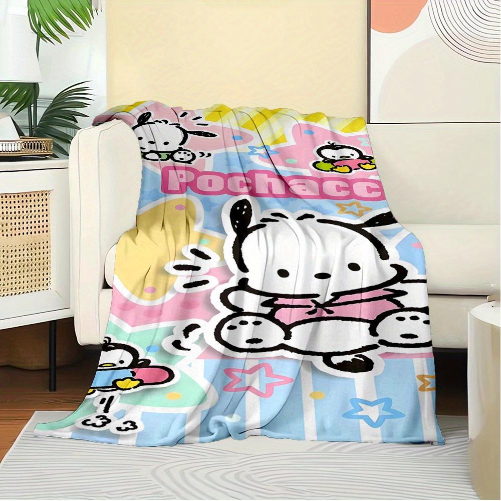 1pc Sanrio Pochacco Cute Cartoon Character Home Decor Blanket - Seasonal Universal Comfortable Washable Gift for All Ages, Perfect for All F