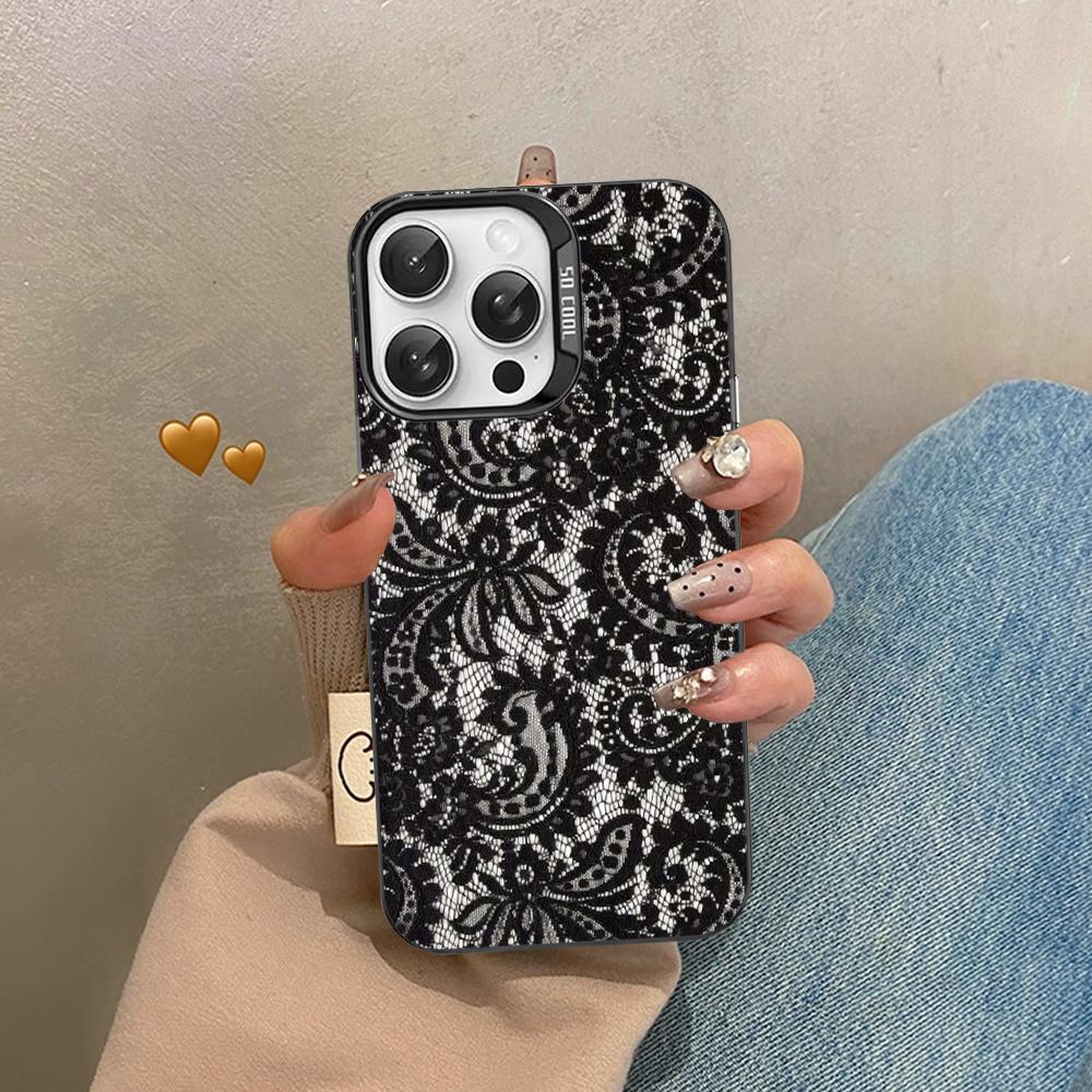 Чехол для телефона в кружевном стиле для крутой девушки, для IPhone 16 15 14 13 12 11 Pro Max X XR XSMAX 8 7 Plus, матовый, ударопрочный задний чехол