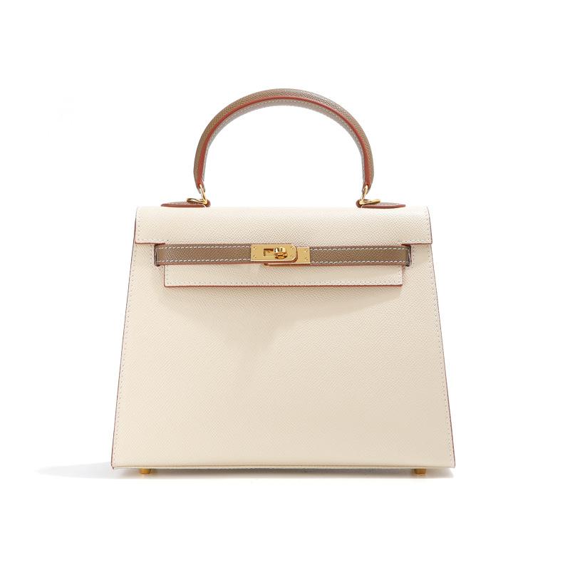 Новая женская сумка из натуральной кожи с дизайном через плечо, отличающаяся высококачественной ручной строчкой и цветом коровьей кожи.