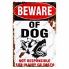 Винтаж Остерегайтесь собаки, металлический знак, предупреждение об опасности, защищенная собака питбуль, без бала, настенный декор, украшение частной территории, WY45