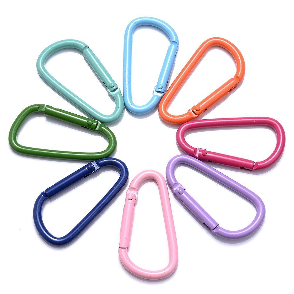 45x24mm Camping Making Jewelry Safety Buckle Key Ring Keychain Clip D Carabiner Carabiner Hook
