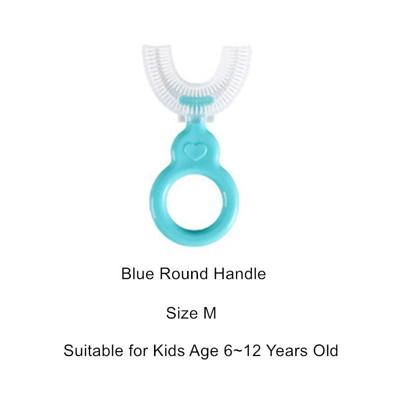 1 шт., детская зубная щетка U-образной формы, детская силиконовая зубная щетка для детей, ручная тренировочная щетка для зубов для малышей, щетка для чистки рта