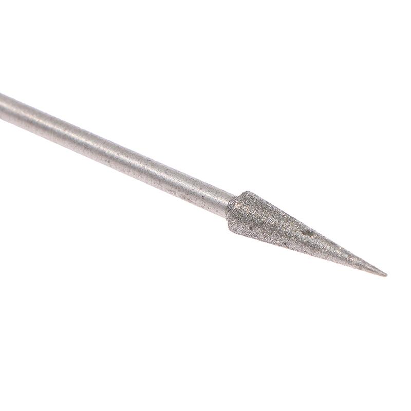 6Pcs 1-4Mm Diamond Grinding Head Needle Bits Burrs Engraving Carving Tool 2.35Mm