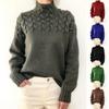 Fashion Long Sleeve Warm Turtleneck Knitted Sweater for Women Autumn and Winter Casual Pullover Sweaters Ladies Elegant Plus Size Solid Jumpers 25115