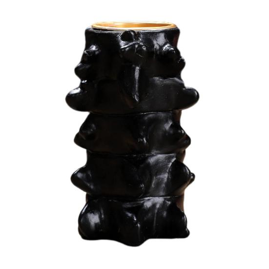 Yousheng Halloween Candle Holder Spooky Resin Grim Reaper Skeleton Human Organ Statue Tabletop Tea Light Holder for Home Office Kitchen Mantel Decor