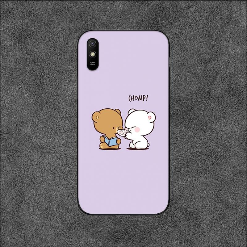 Милый чехол для телефона с изображением медведя цвета молочного мокко для Xiaomi9 10 11PRO LITE Redmi NOTE7 8 9 10A PRO K40 Poco3 Shell
