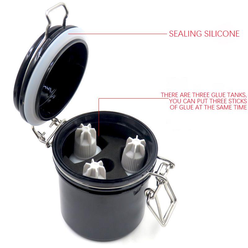 1 шт., резервуар для хранения клея для ресниц, клей для наращивания ресниц, герметичная банка для хранения, инструмент для макияжа