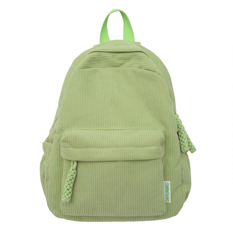 Corduroy Backpack for Casual Simple Women Backpack Versatile Travel Backpack Back To School Bags Class Bag for Girl Mochilas Sac