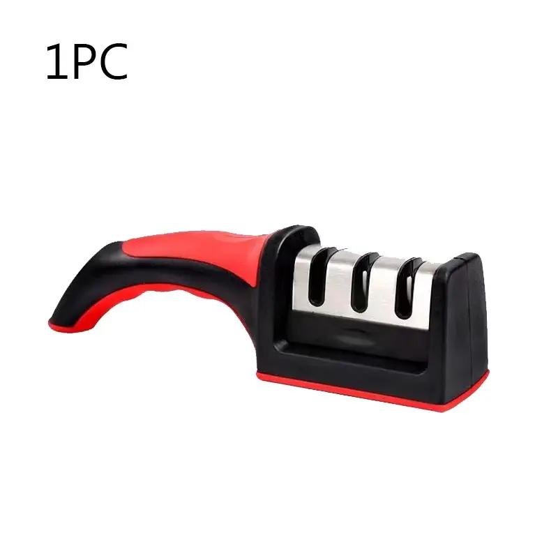 Точилка для ножей Whetstone Sharpening Professional Многофункциональная 3-ступенчатая керамическая точилка для кухонных ножей с нескользящей основой