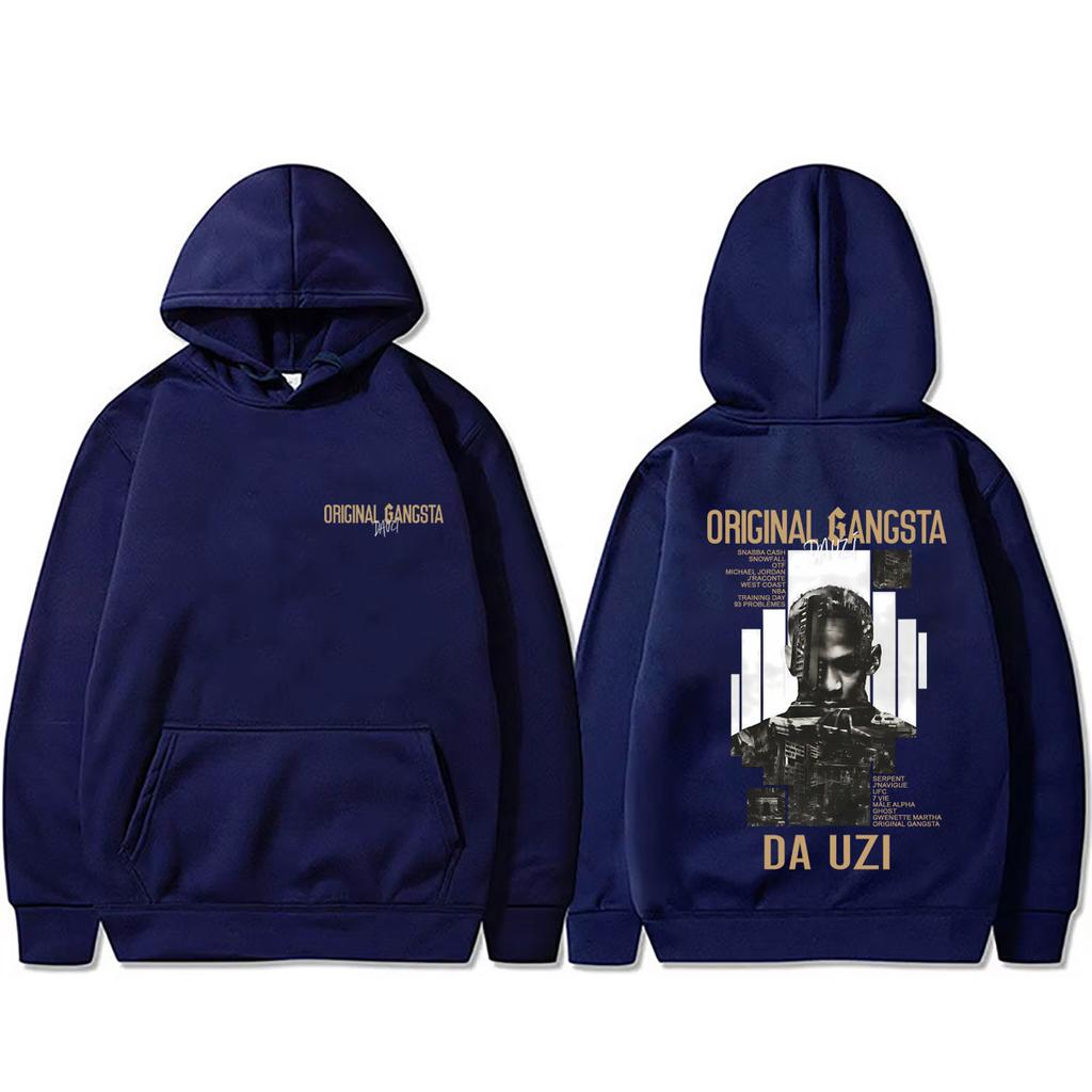 Худи с графикой альбома рэпера DA Uzi Original Gangsta для мужчин и женщин, модная одежда в стиле хип-хоп, спортивный костюм с принтом популярной музыки, мужские худи