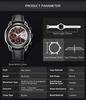 MEGIR Fashion Men Military Sports Watches Leather Quartz Business Watch Chronograph Waterproof Luminous Date Wristwatch 2071